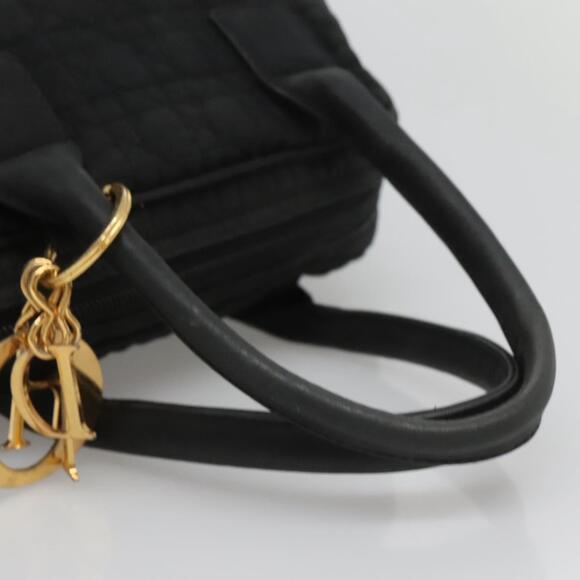 DIOR Canage Hand Bag Nylon Black Gold - Picture 7 of 12